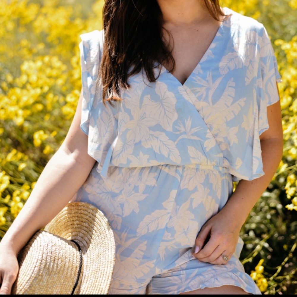 NWT H&M | floral flutter sleeve romper 4